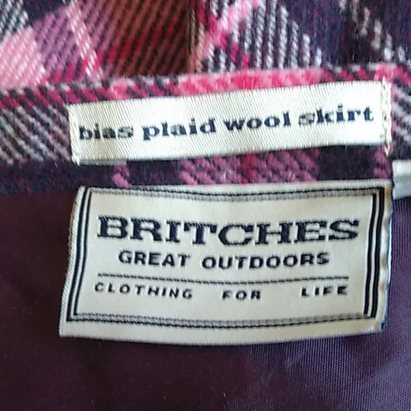 Britches pink bias cut wool skirt size 6 NWOT - Picture 8 of 10